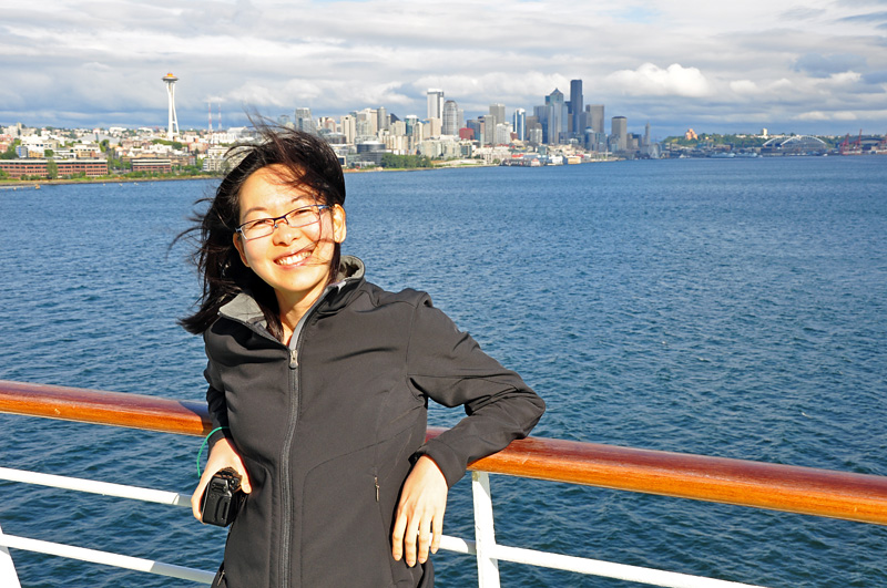 Charlotte enjoying the views